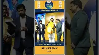 Legend Award - Electronic Award | Sri Vikram K - TV 9 | HMA 2024