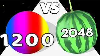 MERGE RUN 2048 /vs WATERMELON RUNNER ✦ ASMR Gameplay Android iOS &bull; Satisfying ASMR Gameplay!