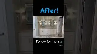 Before and after! Bathroom transformation! #floormakeover #bathroom