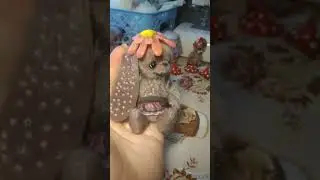 Зайка. Зайка ромашка. Малышка. Авторская игрушка. Hare. Bunny toy. Tiny bunny.