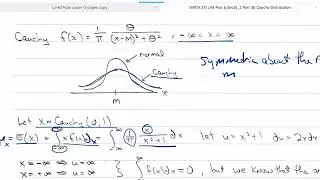 Probability Theory L44b Section 5.2 Part 3a The Cauchy Distribution