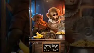 Monkey #Brother & Sister #Cooking #Biryani 🐒🍗 | A Day That Changed Everything&rdquo;#Virals #shorts