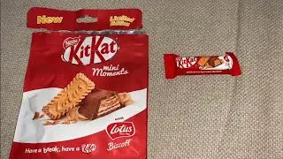 KitKat Lotus Biscoff Review - Unboxing - ASMR - Mini Moments - New Limited Edition - Nestl&egrave;