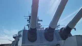 Walking tour inside the legendary battleship USS Iowa