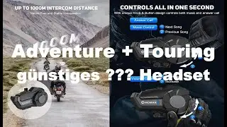 Motorrad Adventure Touring- Vorstellung g&uuml;nstiges Headset Moman - f&uuml;r 2 Helme was taugt es ???