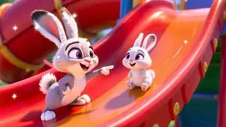 Bunny On Rainbow Ride 🌈🐰 Fun Learning Song for Kids Toddlers Preschool Adventure