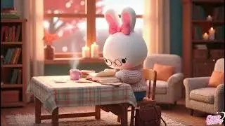 Calm Study & Homework Music for Kids 📚 Bunny's Quiet Reading Corner | Little Ventura (1 Hour)