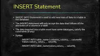 13. Insert Statement - SQL - @CodeFlew