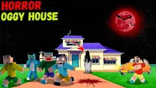Shinchan FOUND HORROR OGGY HOUSE in Minecraft 😨😱