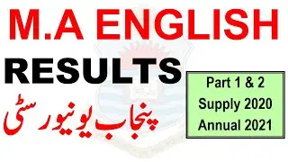 ma part 1 & 2 english result punjab university Ma Englis Result Pu Result 2021 English ma english