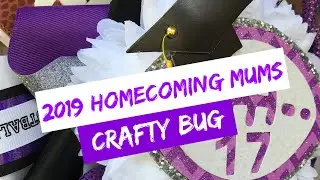 2019 HOMECOMING MUMS; football season; DIY HOMECOMING MUM; crafty bug mums