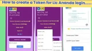 How to create a Token for Lic Ananda login insurance#lic#agents#CLIA/DO's#