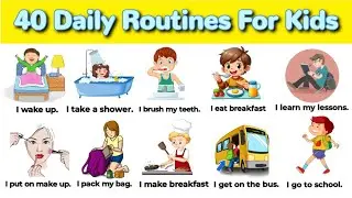 Morning routines for kids / English Vocabulary For Kids 