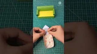 DIY MINI FURNITURE  #paper craft #origami sofa #paper sofa #easy paper crafts