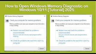 How to Open Windows Memory Diagnostic on Windows 10/11 [Tutorial] 2025