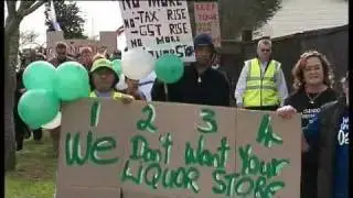 Clendon Liquor Store Protest
