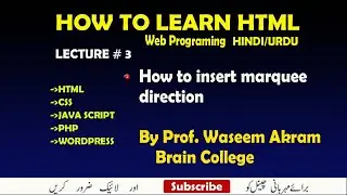 HOW TO ADD MARQUEE DIRECTION IN HTML