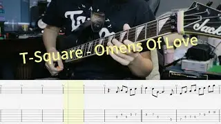 T-Square - Omens Of Love Guitar Solo Cover w/Tab