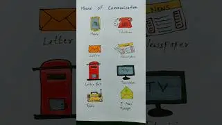 Means of Communication drawing step by step #shorts #drawing #communication
