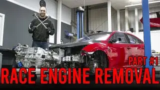 RACECAR ENGINE REMOVAL! | Dream Automotive