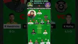 GL Team for MUL vs QUE Match No.11 🤑PSL 2024 Dream11 Prediction Dream11 GL Team #trending #viral #yt