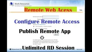 Install Configure Remote Desktop Web Access on Windows Server 2016 || Multi User Remote Session