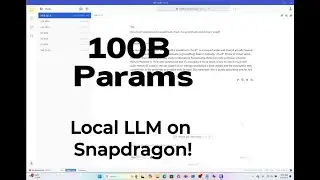 Запуск модели LLM с 100 миллиардами параметров на процессоре Snapdragon X Elite, ноутбуке Microso...
