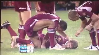 Dallas Johnson Knocked Out During Start of State of Origin game 3 2007