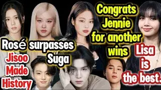 Blackpink Jisoo Made History | Ros&eacute; APT Breaks Record | Like Jennie Ruby | Lisa alter ego| Kpop News