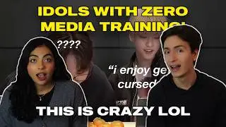 K-pop Reactor Couple Reacts to IF KPOP IDOLS HAVE ZERO MEDIA TRAINING│ENHYPEN, BTS, SVT, TXT & More