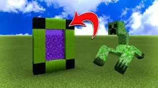 How To Make a Portal to the Creeper Boss Dimension in MCPE (Minecraft PE)