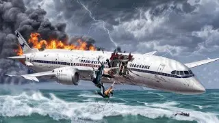 Qatar Airbus A350 Airplane Collide & Crash After Mid Air Explosion