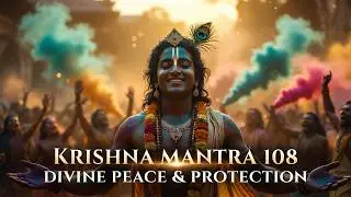 Krishna Mantra 108 Times 🕉️ Om Krishnaya Vasudevaya | Divine Protection & Peace