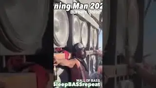 Wall of 21&rdquo; Subwoofers at Burning Man 2022