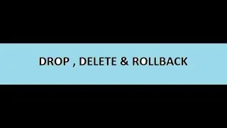 #5 DROP DELETE ROLLBACK PRIMARY KEY in SQL SERVER