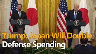 Trump says Japan will double defense spending, and Highlights His Relationship with Kim Jong Un