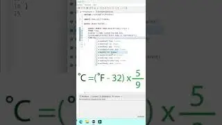 Fahrenheit to Celsius conversion in Java. #computerprogram #coding #javaclass