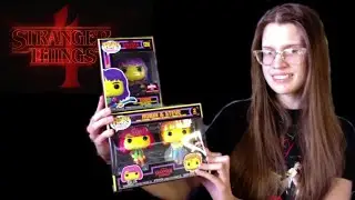 Stranger Things Season 4 Blacklight Steve, Robin, & Eddie Funko Pops - TargetCon 2024