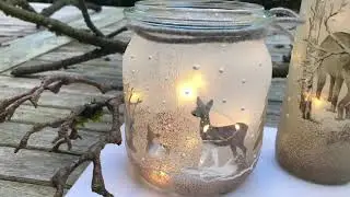 Winterliche Leuchtobjekte I - Weckglas