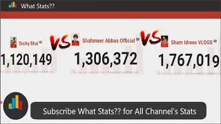 Shahmeer Abbas vs Sham Idress vs Ducky Bhai Live Subscribers Count