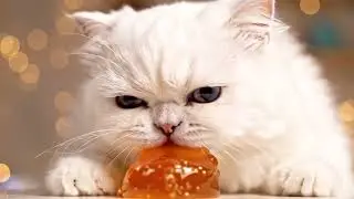Cat Eats Honey Jelly ASMR