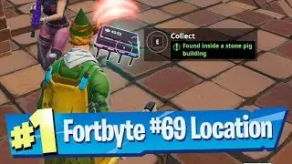 FOUND INSIDE A STONE PIG BUILDING - Fortnite Fortbyte #69 Location