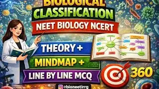 Biological Classification NEET Biology NCERT Theory + Mind Map + Line By Line MCQ Target 🎯 360