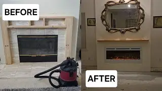 Upgrading To An Electric Fireplace // Making A New Mantle // Messing With The Dog