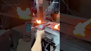 Real-time temperature measurement process of forging parts #tools #shorts