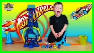 Hot Wheels Track Builder Unlimited Triple Loop Kit Toy Cars Racetrack for Kids | Odin's Play Time