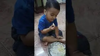 17 month old baby eating pasta
