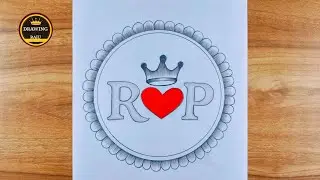 The Most Beautiful R❤️P Couple letter circle drawing||easy R+P letter drawing with pencil sketch 