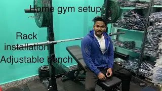 Setup home gym part 2 power squat bench  rack adjustable bench landmine plate holder 