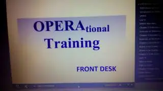 #Opera Front Desk Training.